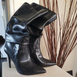 Mid Calf Heeled Boots